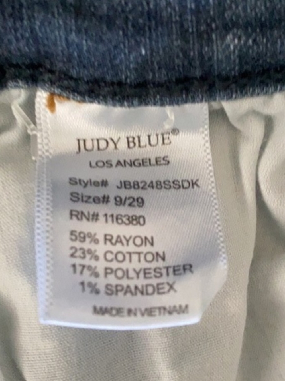 Judy Blue Dark Blue Skinny Stretch Jeans - Picture 2 of 3
